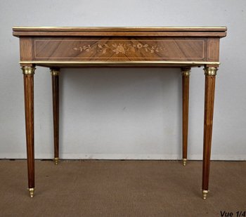 Table de Jeux en Palissandre, style Louis XVI – Fin XIXe