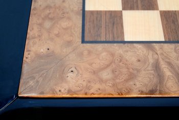 Ensemble Table de Jeux, Échiquier et Paire de Chaises Paul Michel – 1970