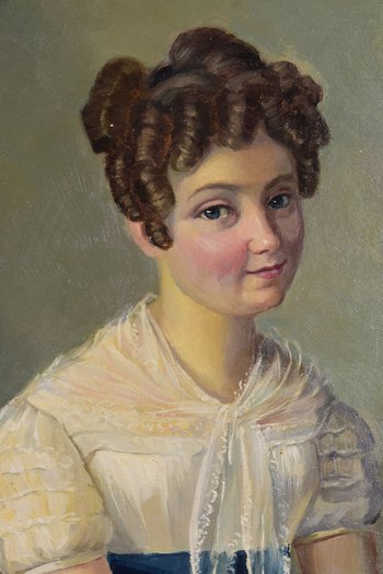 Portrait De Jeune Femme. 19ème
