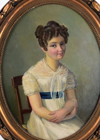 Portrait De Jeune Femme. 19ème