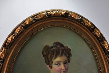 Portrait De Jeune Femme. 19ème