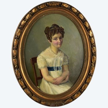 Portrait De Jeune Femme. 19ème