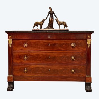 Jacob Desmalter, Empire mahogany chest of drawers Return from Egypt About 1810