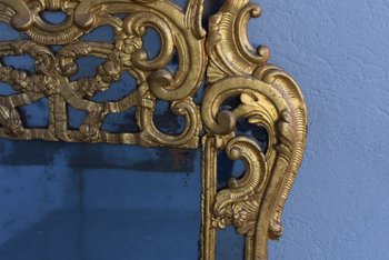 Miroir Provençal  Louis XV  Bois Sculpté Doré époque XVIIIème            
