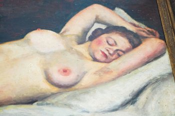 René THOMSEN 1897-1976, Grande "Nudo sdraiato