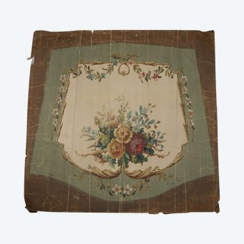 Karton eines Aubusson-Wandteppichs mit Blumenmuster