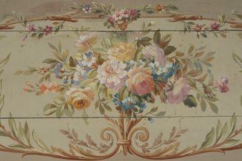 Karton eines Aubusson-Gobelins mit Blumenmotiv