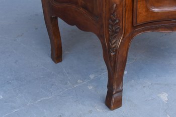             Comò Sauteuse A Forma Di Balestra In Noce Diciottesima Volta