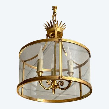 Bronze lantern Empire style Maison Baguès XXème Numerotée
