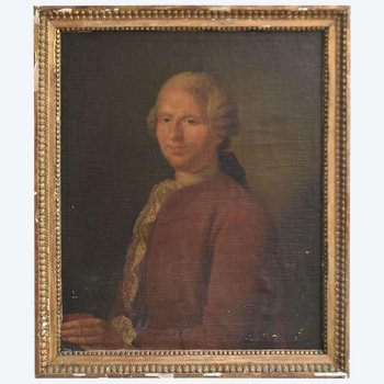Portrait Of Gentleman In Oil On Canvas Eighteenth Time