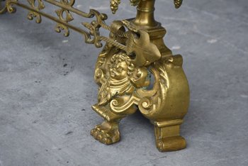 Important Pair Of Bronze Fireplace Andirons XIXth Century