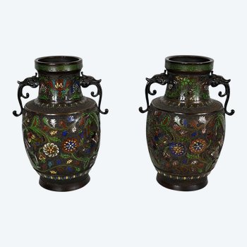 Pair of Bronze Vases, China - Late 19th century