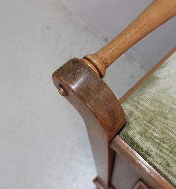 Porte Revues - Tabouret Anglais en Acajou Blond - 1900 / 1920