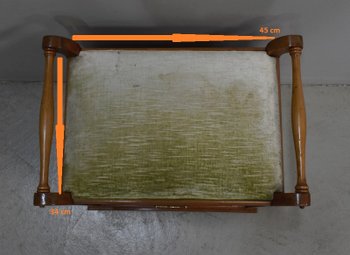 Porte Revues - Tabouret Anglais en Acajou Blond - 1900 / 1920