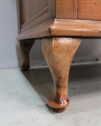 Porte Revues - Tabouret Anglais en Acajou Blond - 1900 / 1920
