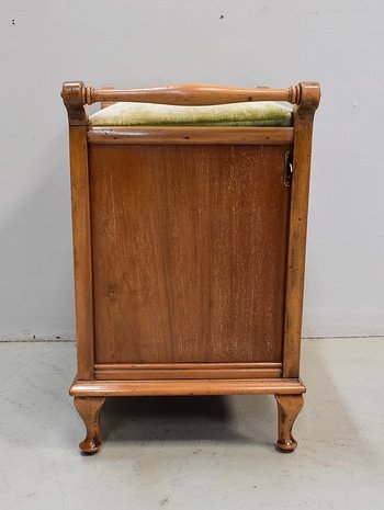 Porte Revues - Tabouret Anglais en Acajou Blond - 1900 / 1920