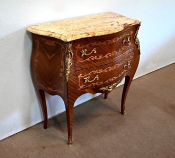 Commode Sauteuse en Acajou, style Transition Louis XIV / Louis XV – Début XXe