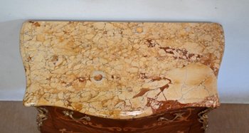 Commode Sauteuse en Acajou, style Transition Louis XIV / Louis XV – Début XXe