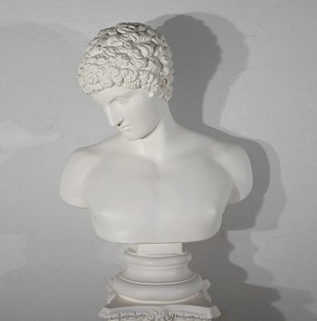 Busto di Antinoüs su colonna - Fine XIX secolo