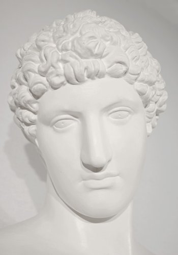 Busto di Antinoüs su colonna - Fine XIX secolo