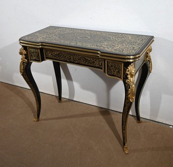 Consolle in legno di pero annerito, periodo Napoleone III - Metà del XIX secolo