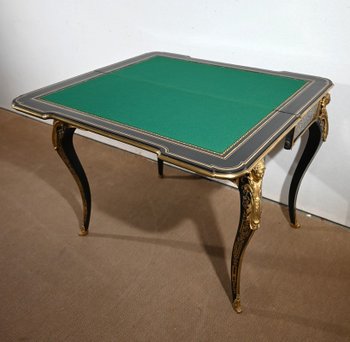 Consolle in legno di pero annerito, periodo Napoleone III - Metà del XIX secolo