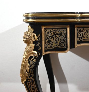 Consolle in legno di pero annerito, periodo Napoleone III - Metà del XIX secolo