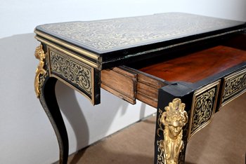 Consolle in legno di pero annerito, periodo Napoleone III - Metà del XIX secolo