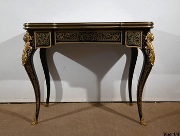 Consolle in legno di pero annerito, periodo Napoleone III - Metà del XIX secolo