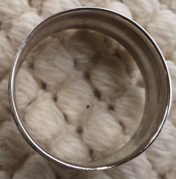 Portatovagliolo in argento sterling pugno collare monogramma orafo Vautrain