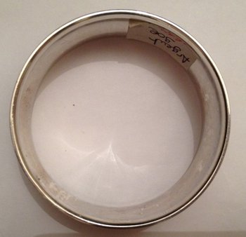Portatovagliolo in argento sterling pugno collare monogramma orafo Vautrain