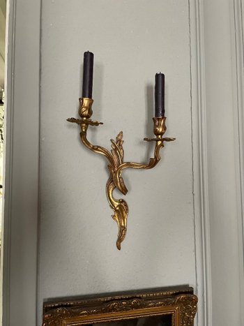 Paire D’appliques De Style Louis XV rocaille