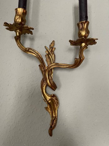 Paire D’appliques De Style Louis XV rocaille