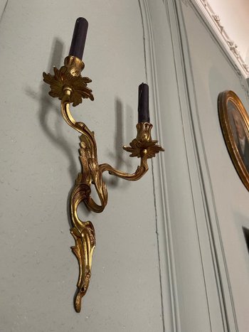 Paire D’appliques De Style Louis XV rocaille