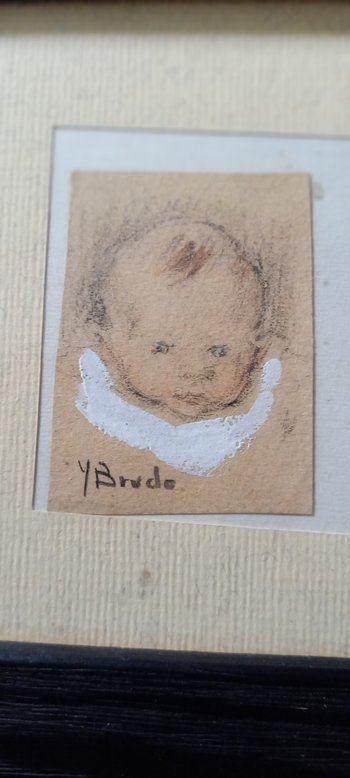 Disegno su pietra nera: Yvonne Brudo (XIX-XX)
