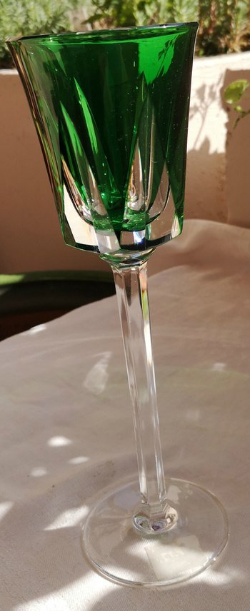 4 große Weißwein- / Römergläser in Doppelkristall, Modell Ségovie Sèvres
