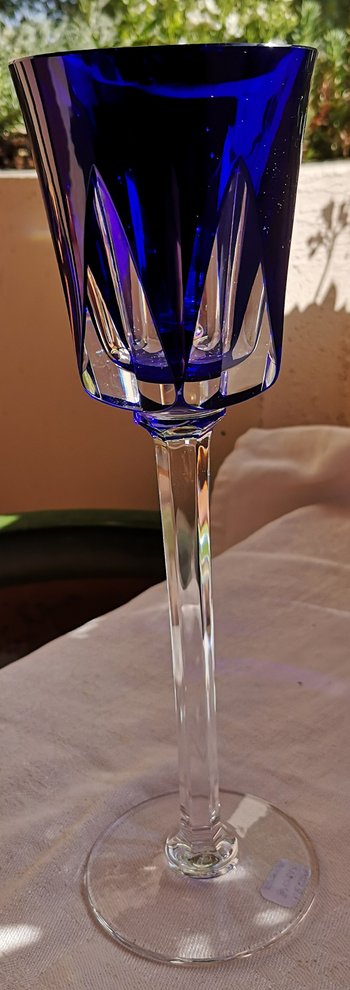 4 große Weißwein- / Römergläser in Doppelkristall, Modell Ségovie Sèvres