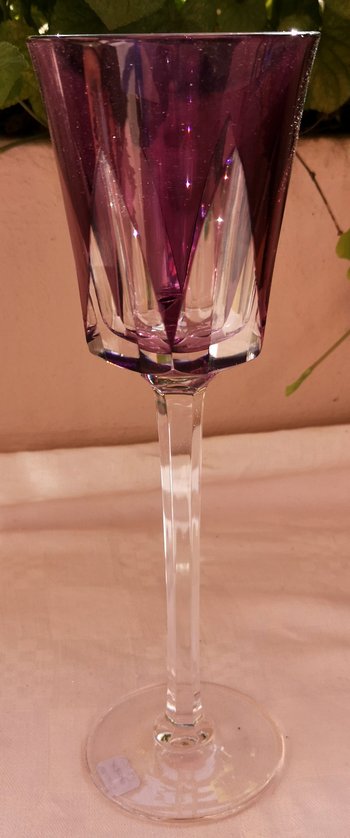 4 große Weißwein- / Römergläser in Doppelkristall, Modell Ségovie Sèvres