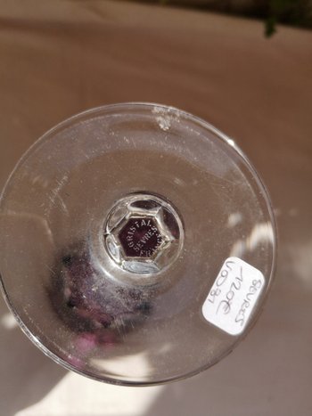 4 große Weißwein- / Römergläser in Doppelkristall, Modell Ségovie Sèvres