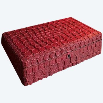 Lacquered Box With Heraldic Wax Stamps