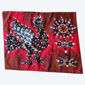 Tapestry of aprés M Fochler of the workshops of contemporary art the lice year 1960