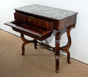 Console da lavoro in mogano, periodo di restauro - inizio XIX secolo