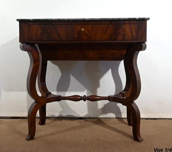 Console da lavoro in mogano, periodo di restauro - inizio XIX secolo
