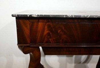 Console da lavoro in mogano, periodo di restauro - inizio XIX secolo