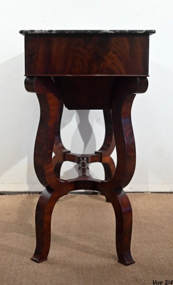 Console da lavoro in mogano, periodo di restauro - inizio XIX secolo