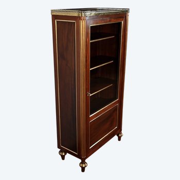 Small Mahogany display case, Louis XVI style - End of XIXth century