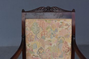 Salon à Crosse d'époque Restauration En Acajou 10pcs             