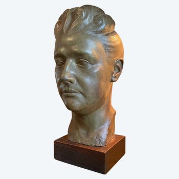 Bronze Antique Plaster Head For Women