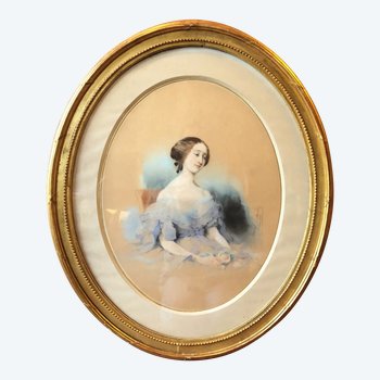 Portrait of a young woman, Napoleon III period