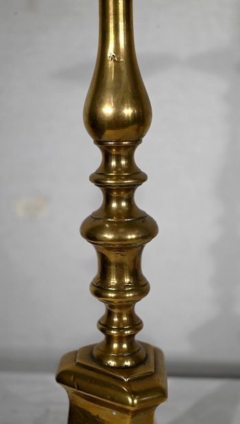 Coppia di portacandele in bronzo dorato - metà del XIX secolo